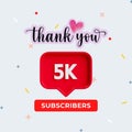 Grey Minimalist Thank You 5k Subscribers